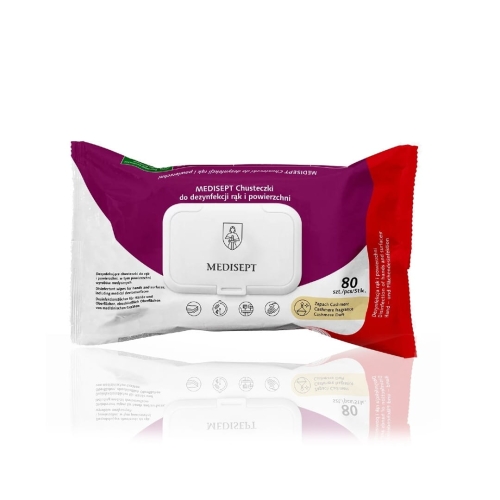MEDISEPT Velox Chusteczki do dezynfekcji rąk i powierzchni Cashmere flowpack