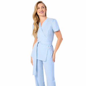 Fartuch kosmetyczny baby blue AMELIA wiązany różne rozmiary 1szt.