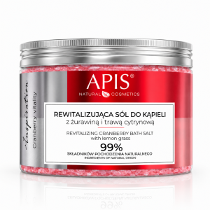 Apis Żurawinowa Witalność Rewitalizująca sól do kąpieli z żurawiną i trawą cytrynową 650g