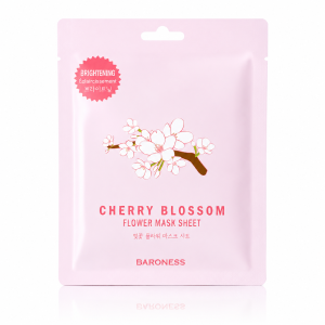 Baroness Cherry Blossom Flower Mask Sheet - Maska w płacie z ekstraktem z kwiatu wiśni 1szt