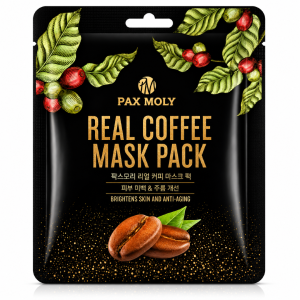 Pax Moly Real Coffee Mask Pack - Odmładzająco-roświetlająca maska w płacie z ekstraktem z kawy 1 szt.