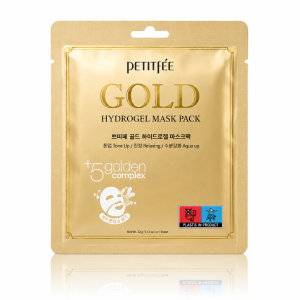 Petitfee Gold Hydrogel Mask Pack - Hydrożelowa maska ze złotem i ekstraktem z żeń-szenia 1szt