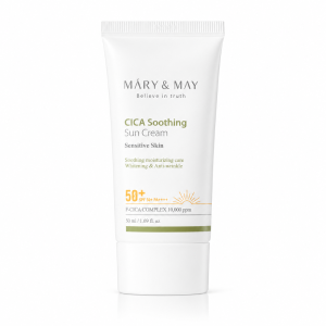 Mary&May Vegan CICA Soothing Sun Cream SPF50+ PA++++ - Nawilżający krem z filtrem przeciwsłonecznym 50ml