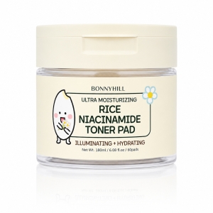 Bonnyhill Ultra Moisturizing Rice Niacinamide Toner Pad - Płatki tonizujące do twarzy z ekstraktem z ryżu i niacynamidem 60szt.