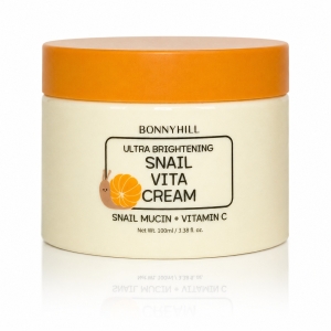 Bonnyhill Ultra Brightening Snail Vita Cream - Krem do twarzy z filtratem ze śluzu ślimaka i witaminą C 100 ml
