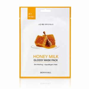 Bonnyhill Honey Milk Glossy Mask Pack - Odżywczo-nawilżająca maska w płacie z ekstraktem z miodu 1 szt