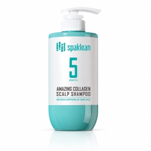 Spaklean Amazing Collagen Scalp Shampoo - Szampon regenerujący do włosów z kolagenem i argininą 500 ml 