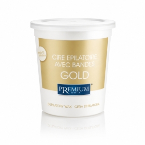 PREMIUM textile Wosk do depilacji w puszce - gold 700 ml 