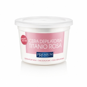 PREMIUM textile Wosk do depilacji w puszce - titanio rosa (różany) 350 ml 