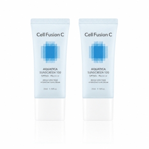 Cell Fusion C Aquatica Cooling Sunscreen 100 - Krem z filtrem chłodząco-nawilżający SPF50+/PA++++ 2x35 ml