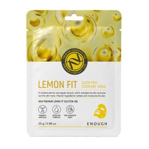 Enough Lemon Fit Glow Sunshine Mask - Maseczka tkaninowa w płachcie o działaniu rozświetlającym 1x25 g 