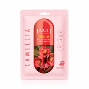 JIGOTT Camellia Real Ampoule Mask - Maseczka w płachcie z kamelią 1x27 ml 