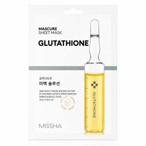 Missha Mascure Sheet Mask Glutathione - Rozświetlająca maseczka w płacie 1x28 ml