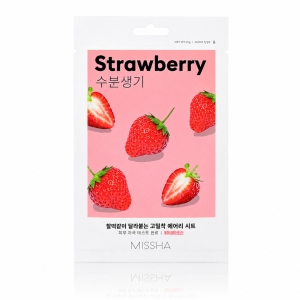 Missha Airy Fit Strawberry Sheet Mask - Maseczka nawilżająca do twarzy z truskawką 1x19 g 
