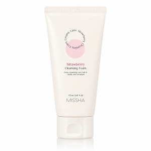 Missha Creamy Latte Strawberry - Pianka oczyszczająca do twarzy 172 ml