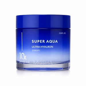 Missha Super Aqua Ultra Hyalron Cream 10X - Krem nawilżający do twarzy 70 ml 