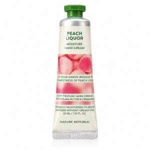 Nature Republic Hand and Nature Peach Liquor Moisture Hand Cream - Nawilżający krem do rąk 30 ml