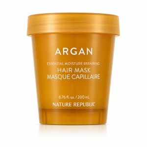 Nature Republic Argan Essential Moisture Repairing Hair Mask - Odżywcza maska do włosów z olejem arganowym 200 ml