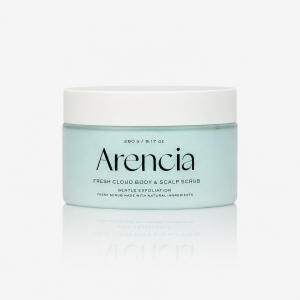 Arencia Fresh Cloud Body & Scalp Scrub French Mint & Lily - Peeling do ciała i skóry głowy z miętą i lilią 260 g