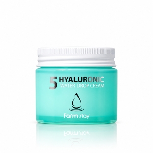 Farmstay Hyaluronic Water Drop Cream - Silnie nawilżający krem z kwasem hialuronowym 80 ml