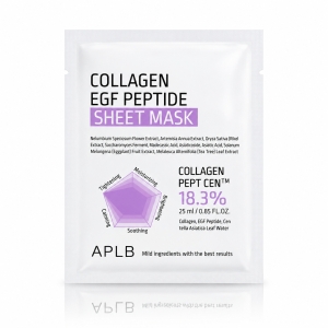 APLB Collagen EGF Peptide Sheet Mask - Nawilżajaco-ujędrniająca maska w płachcie do twarzy 1 szt. 