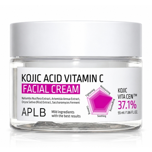 Крем для лица APLB Kojic Acid Vitamin C Facial Cream с койевой кислотой и витамином C, против пигментации, 55 мл