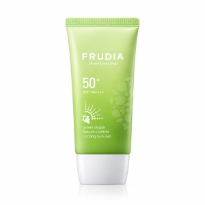 Frudia Green Grape Sebum Control Cooling Sun Gel SPF50+ PA++++ - Ochronny krem do twarzy z ekstraktem z zielonych winogron 50 g