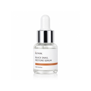 iUNIK Black Snail Serum Mini - Odnawiające serum do twarzy z ekstraktem ze śluzu czarnego ślimaka mini 15 ml