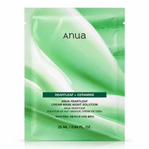 Anua Heartleaf Cream Sheet Mask Night Solution - Odżywcza i łagodząca maseczka w płachcie na noc 25 ml