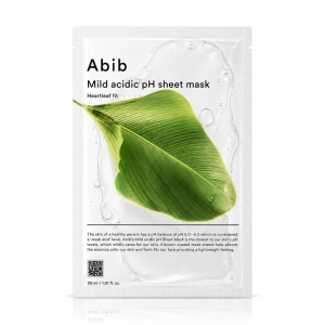 Abib Mild Acidic pH Sheet Mask Heartleaft Fit - Kojąca maska w płachcie z pstrolistką 1 szt. 