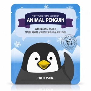 PRETTYSKIN Total Solution ANIMAL PENGUIN Whitening Mask - Rozświetlająca maska w płachcie 25 g