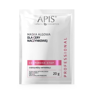 Apis Professional Maska algowa dla cery naczynkowej z dziką różą i wit. C Couperose-Stop 20g - termin ważności 03/2027