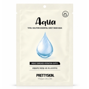 PRETTYSKIN Total Solution Essential Sheet Mask - Nawilżająca maska w płachcie z wodą morską i  kwasem hialuronowym 1 szt