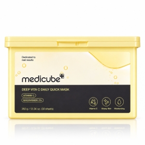 Medicube Deep Vita C Daily Quick Mask - Zestaw rozświetlających masek do twarzy w płachcie 30 szt.