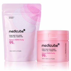 Medicube PDRN Pink Collagen Tonning Gel Toner Pad - Tonizujące płatki z PDRN i kolagenem 70 szt. 