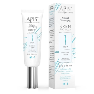 Apis Natural Slow Aging Krem pod oczy STEP 1 - świeżość i blask 15ml - termin ważności 11/03/2027