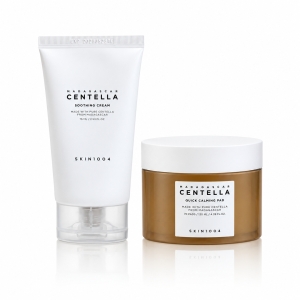 SKIN1004 Madagascar Centella Quick Calming Duo - Zestaw łagodzących płatków na twarz 70 szt. i łagodzący krem 75 ml