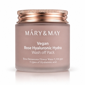 Mary&May Vegan Rose Hyaluronic Hydra Wash off Pack - Nawilżająca maska z glinką 125 g