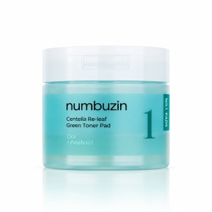 Numbuzin No.1 Centella Re-Leaf Green Toner Pad - Płatki tonizujące do twarzy z ekstraktem z wąkroty azjatyckiej 190 ml / 70 szt.