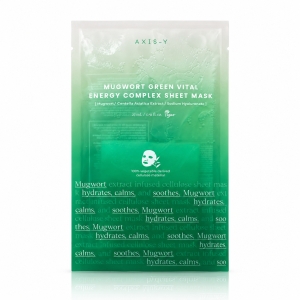 Axis-y Mugwort Green Vital Energy Complex Sheet Mask - Maska w płachcie z 61% ekstraktem z bylicy 1 szt. 