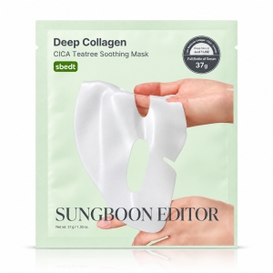 SUNGBOON EDITOR Deep Collagen Cica Teatree Soothing Mask - Całonocna maska wyciszająca z wąkrotą azjatycką 37 g