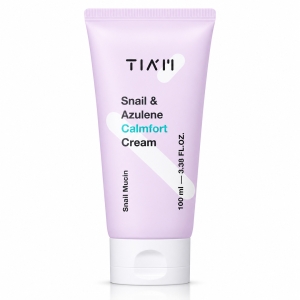TIA'M Snail & Azulene Calmfort Cream - Łagodny krem nawilżający z filtratem ze śluzu ślimaka i azulenem 100 ml