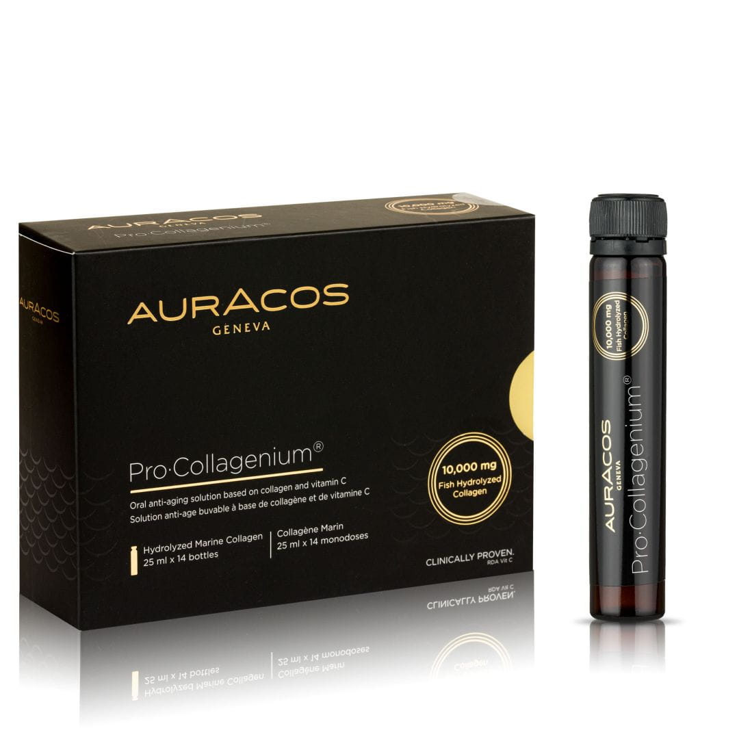 Коллаген Auracos Pro Collagenium 10000 мг, с витамином C, питьевые ампулы, 14 штук по 25 мл