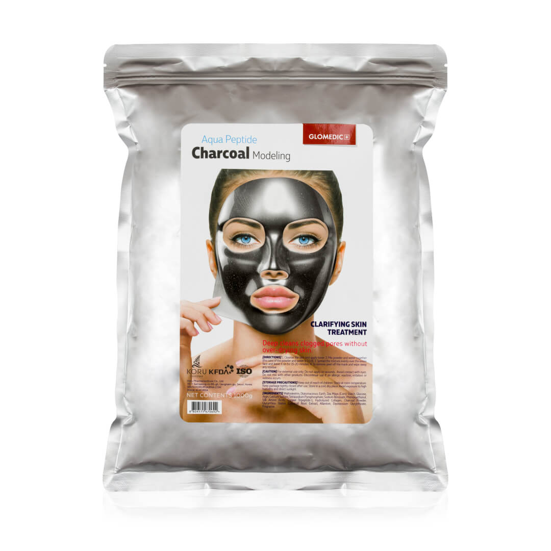Альгинатная маска для лица Aqua Peptide Charcoal Modeling глубоко очищающая, с углём, 1000 г
