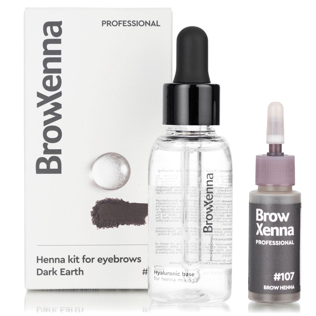 Хна для бровей Brow Henna Kit, оттенок #107 Dark Earth, 10 мл + 30 мл