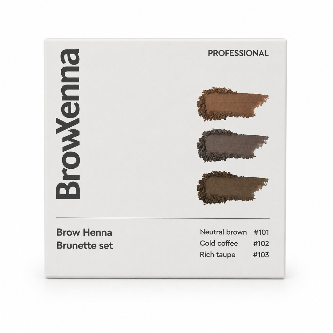 Набор хны для бровей Levchuk Professional Brow Henna Set 3 Brunette, 3 оттенка по 10 мл