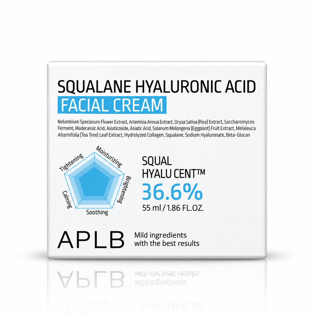 Крем для лица APLB Squalane Hyaluronic Acid Facial Cream увлажняющий, со скваланом и гиалуроновой кислотой, 55 мл — фото 2
