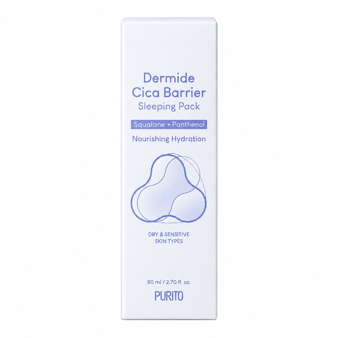 Ночная крем-маска для лица Purito Dermide Cica Barrier Sleeping Pack восстанавливающая, для чувствительной кожи, 80 мл — фото 2